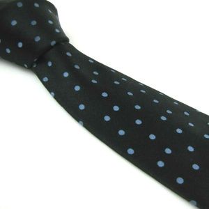 ROBERT TALBOTT Tie Dark Midnight Blue Polka Dot